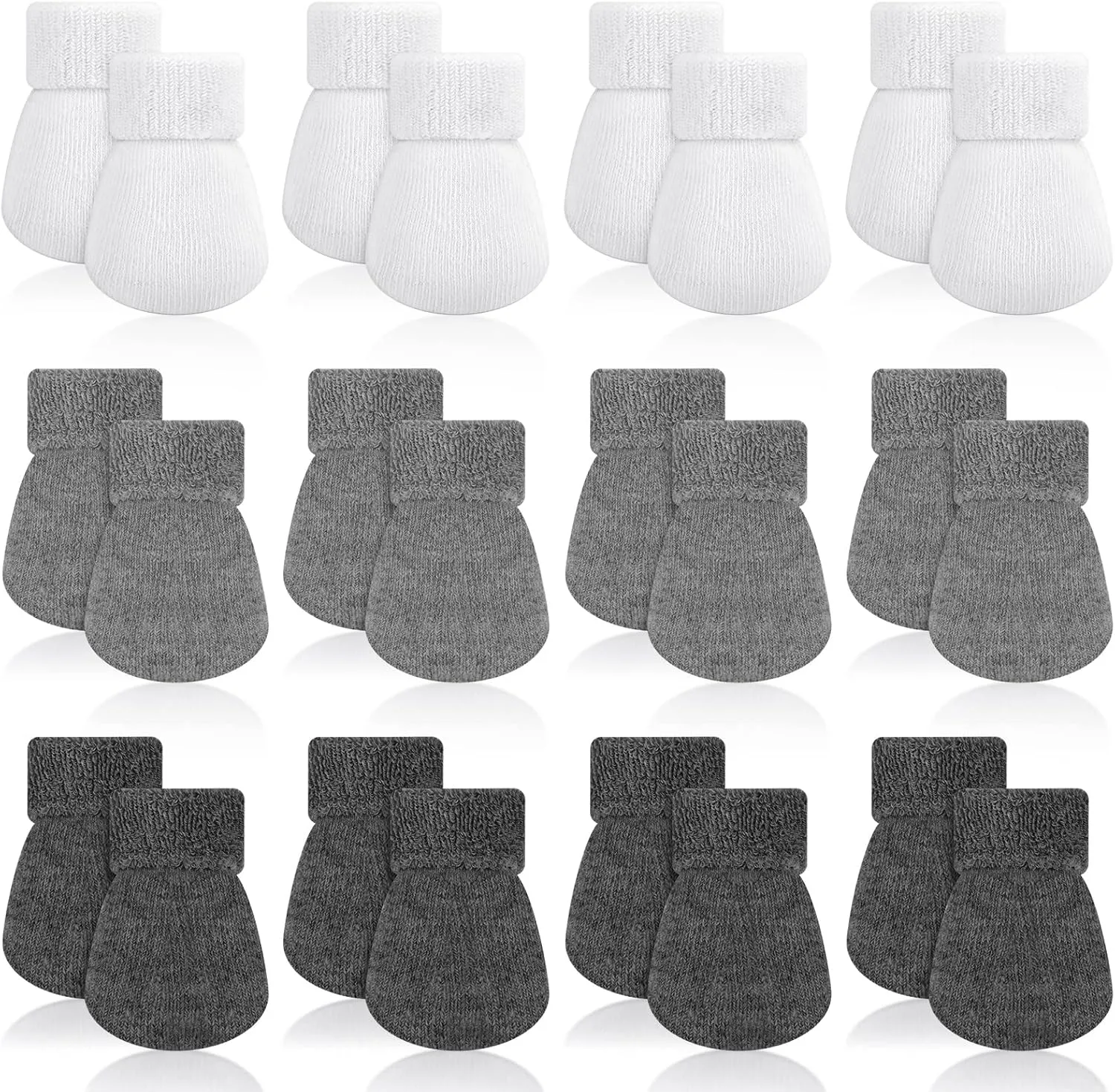 12 Pairs Baby Preemie Mittens Preemie Gloves No Scratch Baby Mittens Newborn Cotton Gloves for Premature Newborn Girls Boys