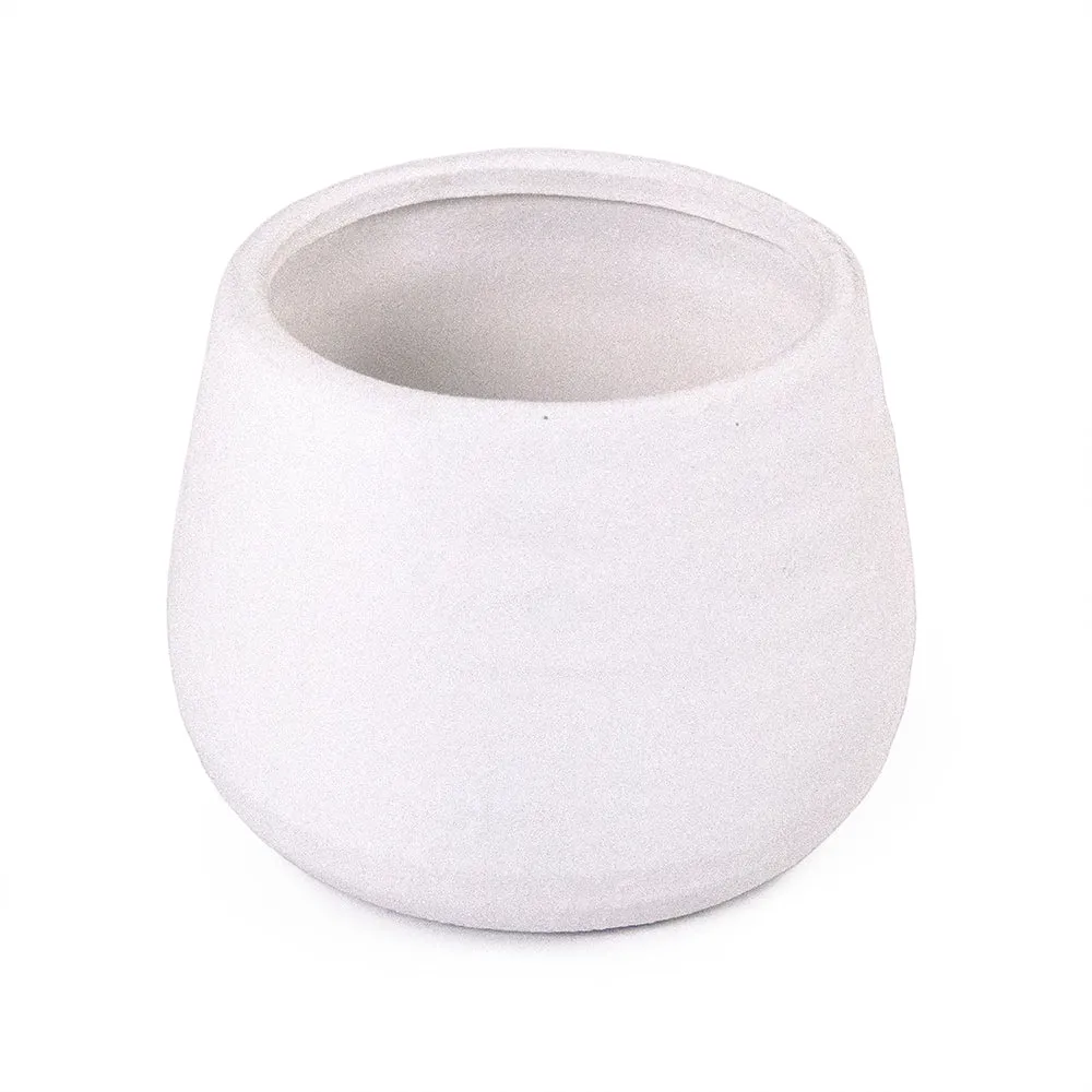15300 Textured White Terracotta Vase – Elegant Home Décor for Modern and Minimalist Styles