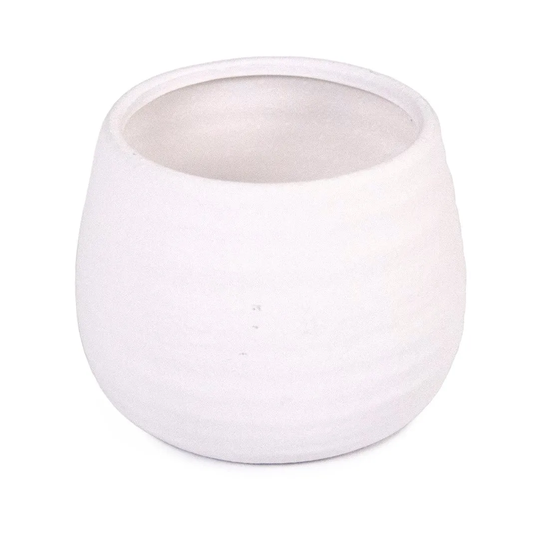 15300 Textured White Terracotta Vase – Elegant Home Décor for Modern and Minimalist Styles
