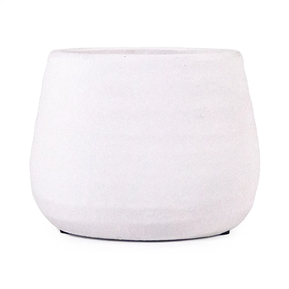 15300 Textured White Terracotta Vase – Elegant Home Décor for Modern and Minimalist Styles