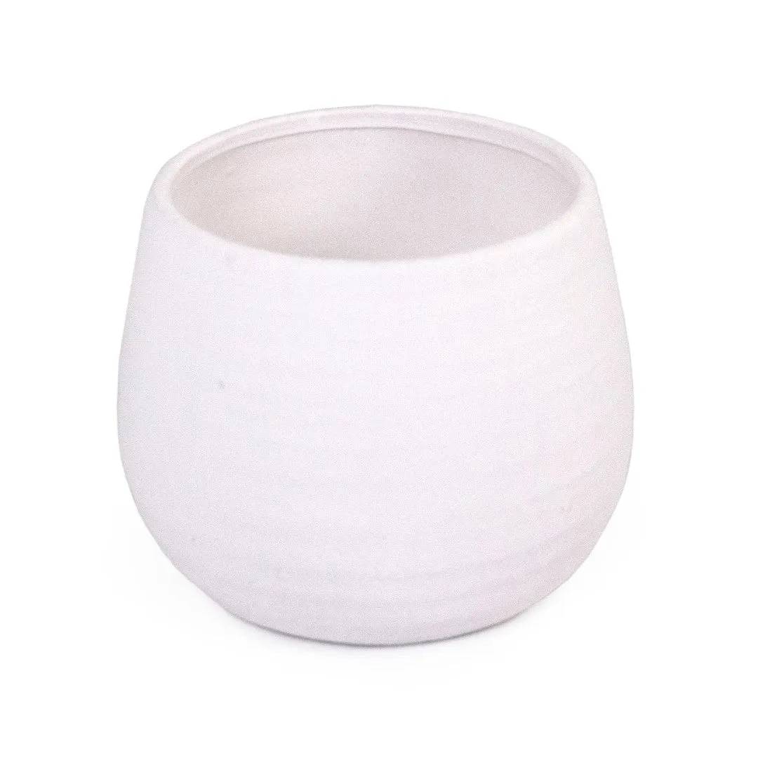 15300 Textured White Terracotta Vase – Elegant Home Décor for Modern and Minimalist Styles