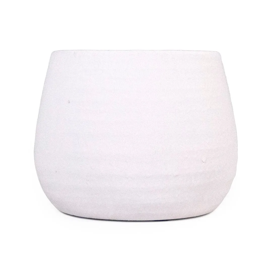 15300 Textured White Terracotta Vase – Elegant Home Décor for Modern and Minimalist Styles
