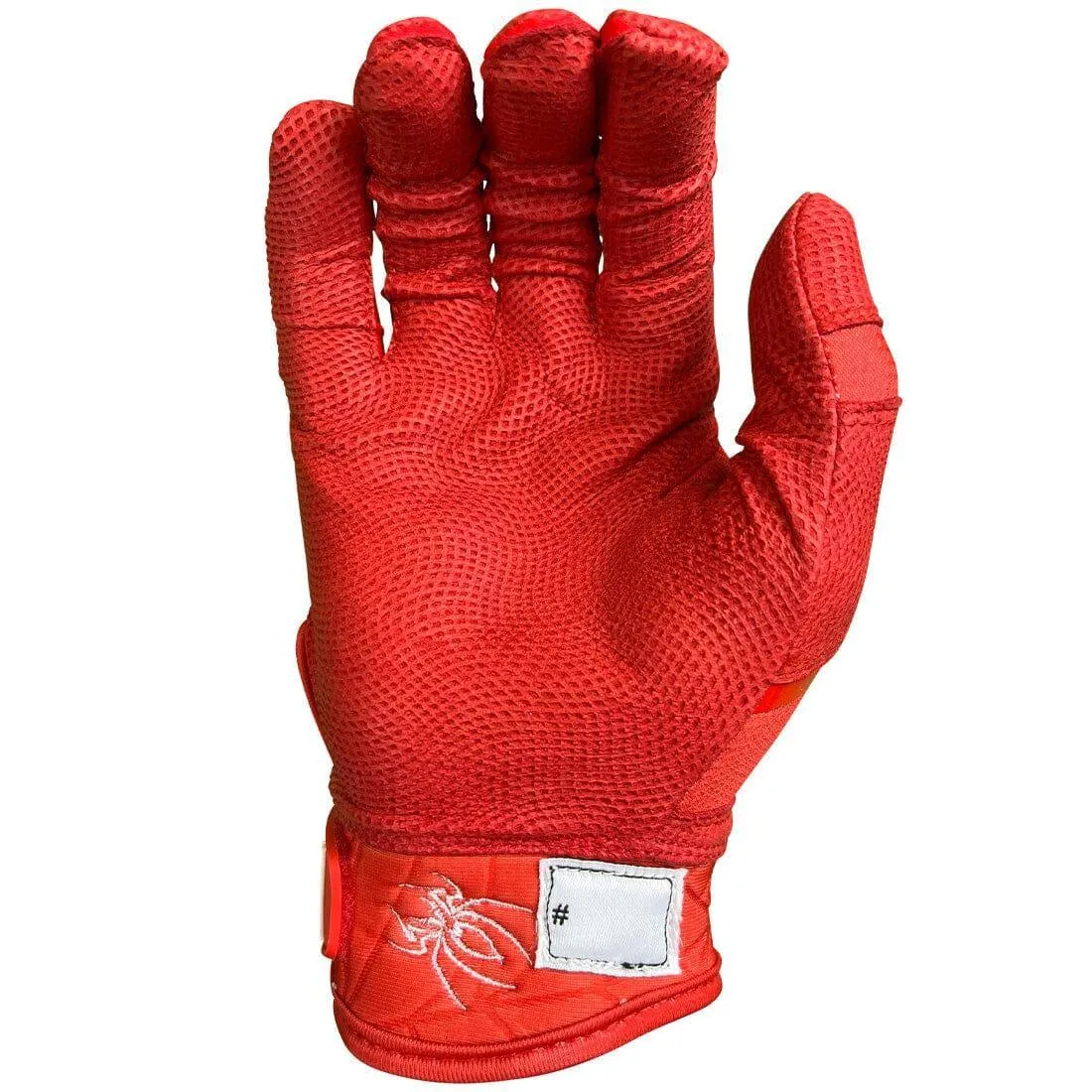 2023 Spiderz Pro Model Batting Gloves: Red/White