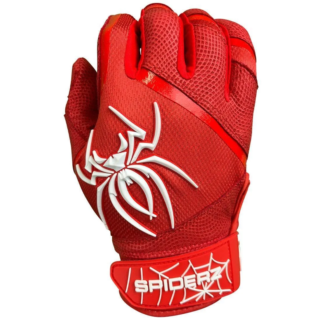 2023 Spiderz Pro Model Batting Gloves: Red/White