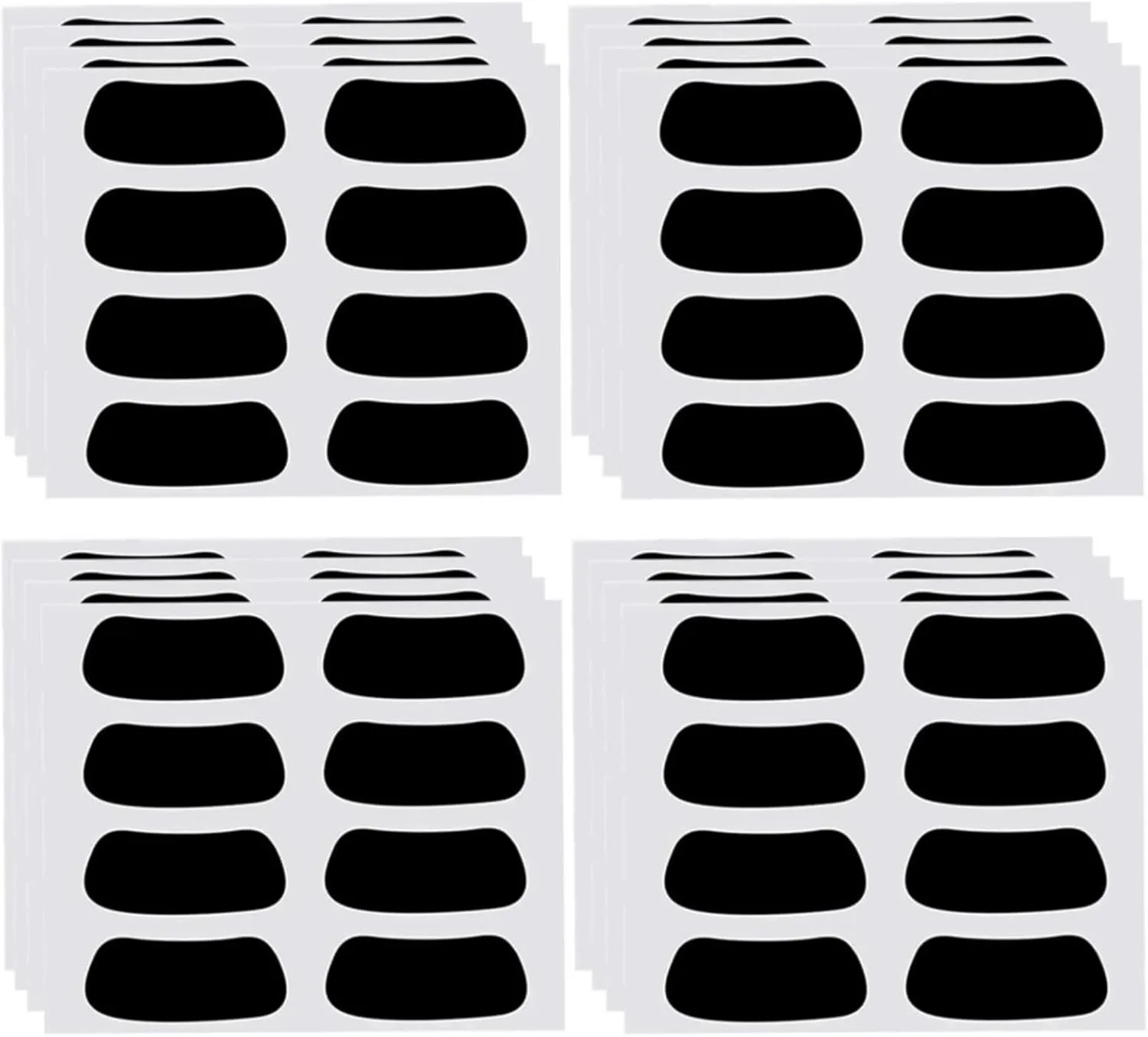 60 Pairs Eye Black Stickers for Kids Customizable Sports Face Eyeblack Sticker for Football Baseball Softball Sport Themed Party Birthday Party Supplies(Black)