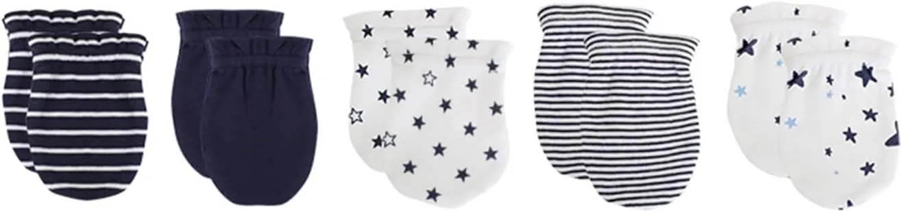 Baby Boy Girl Cotton Hat Mitten Sock Set 15 Pack Infant Essential Accessories for 0-6 Months