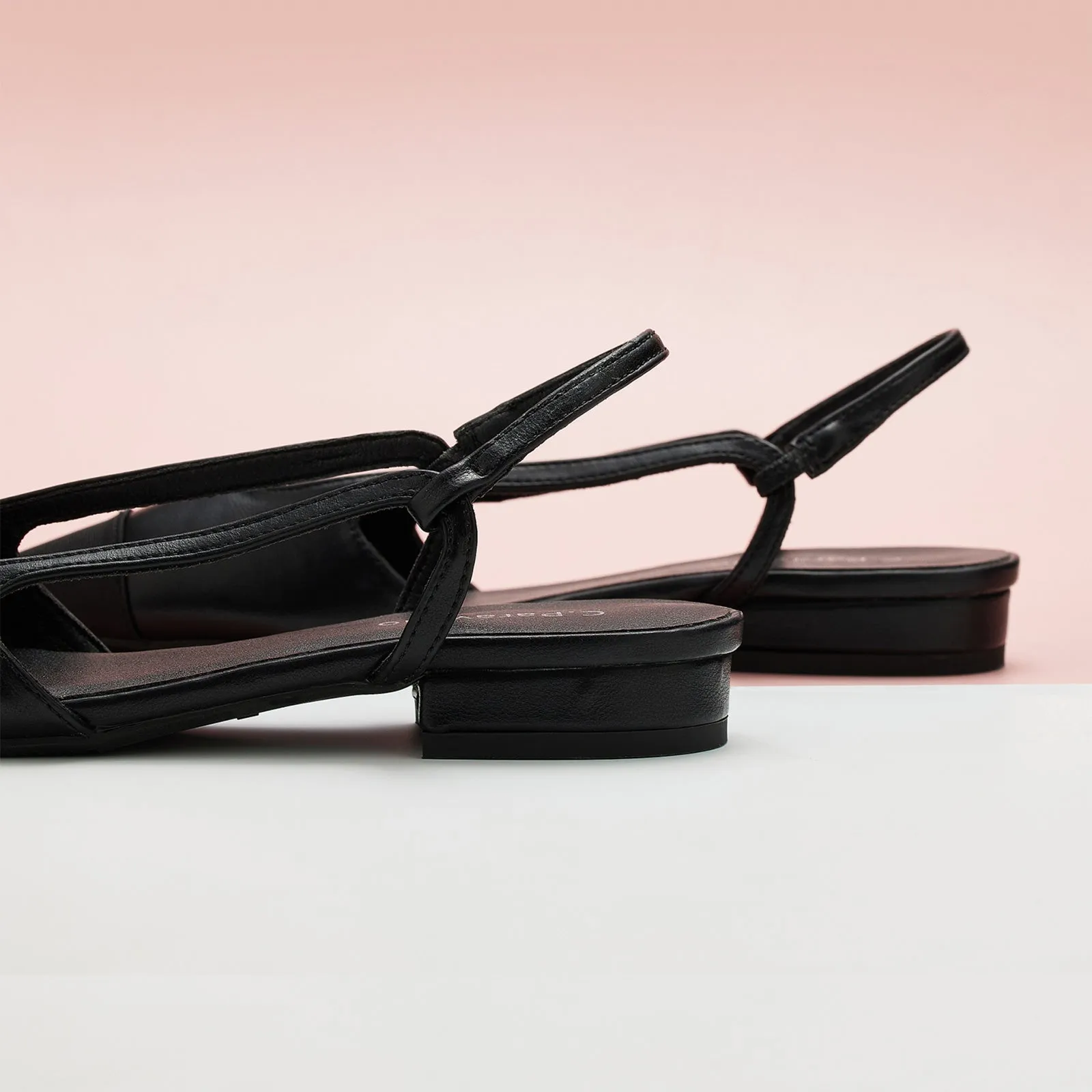 Cap-Toe Slingback Flats (Freya)