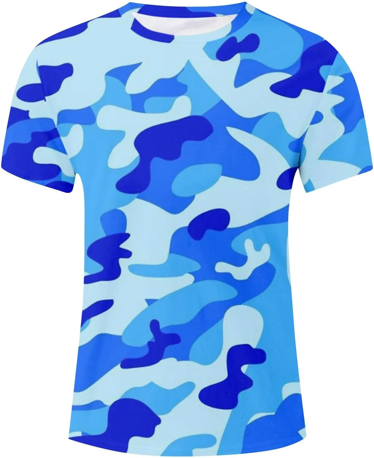 Casual Summer Camouflage Short Sleeve Shirt Plus Size Outdoor Fashion Tees Trendy Blouse T Shirt