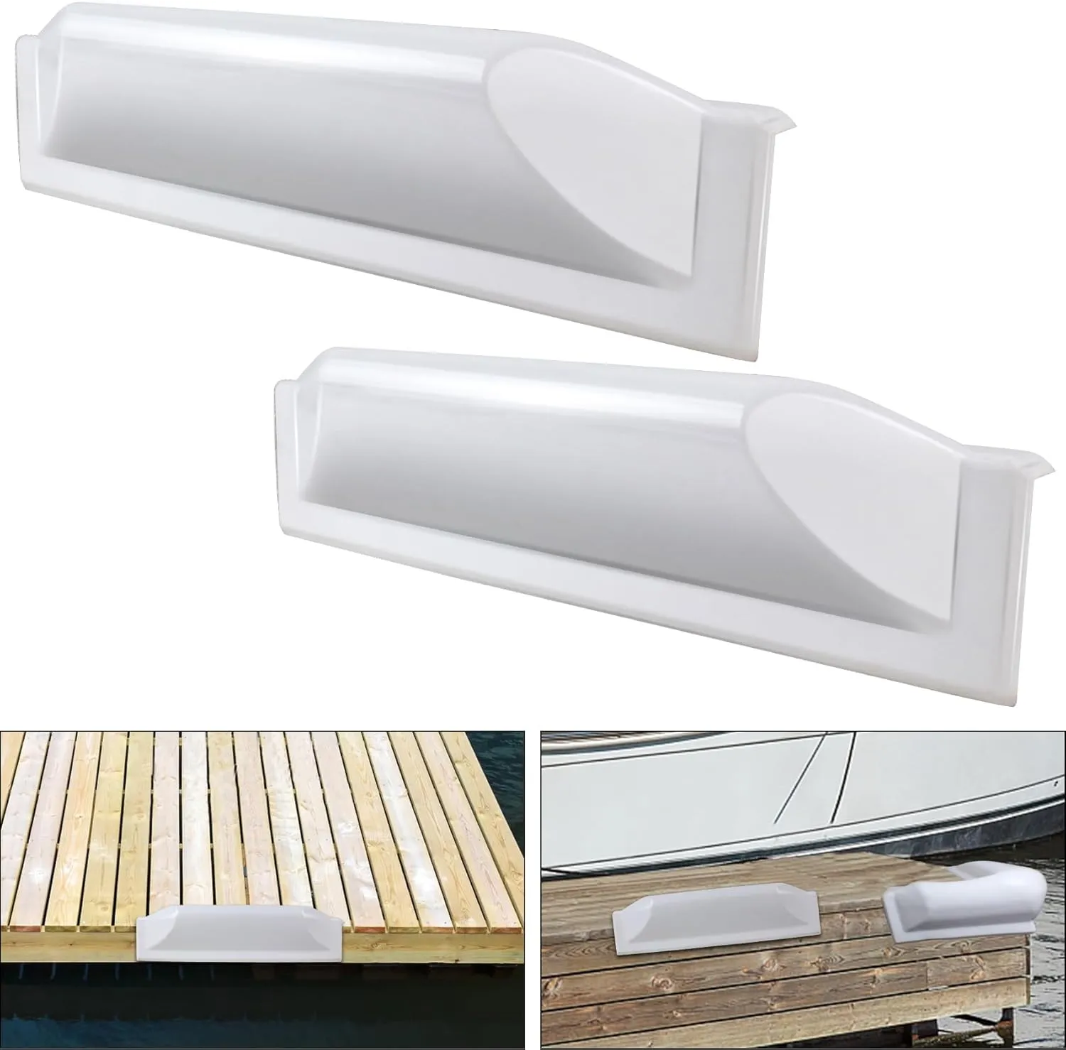 Dock Corner Bumper,Dock Bumpers Straight,Vinyl Boat Dock Corner Bumpers,Boat Straight Bumper,Boat Dock Bumpers,Soft Dock Bumper Guards Dock Bumpers Dock Corner Side Edge for Boat Docks(1,2Pack)