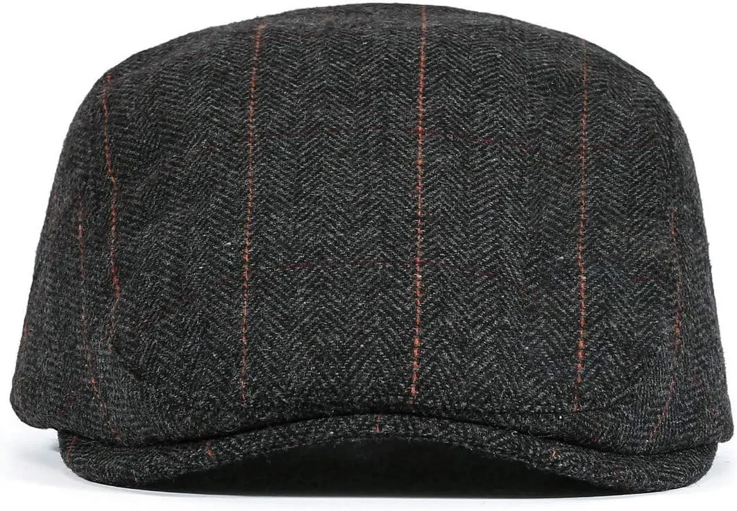 FALETO Men's Flat Ivy Gatsby Newsboy Hat Winter Spring Autumn Driving Cabbie Hunting Cap