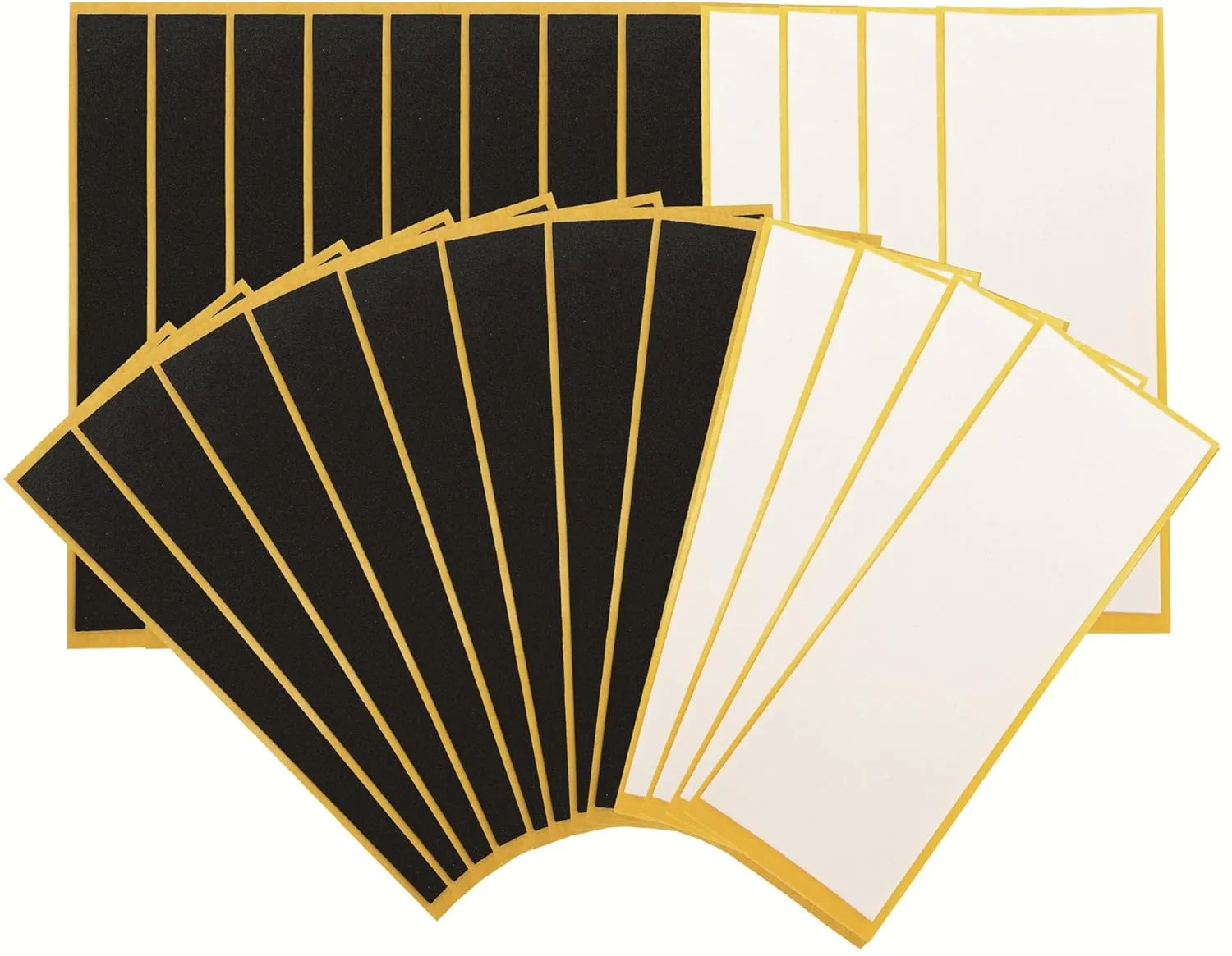 Fingerboard Foam Grip Tape, Finger Skateboard Griptape 40mmX110mm (16pcs Black 8pcs White)