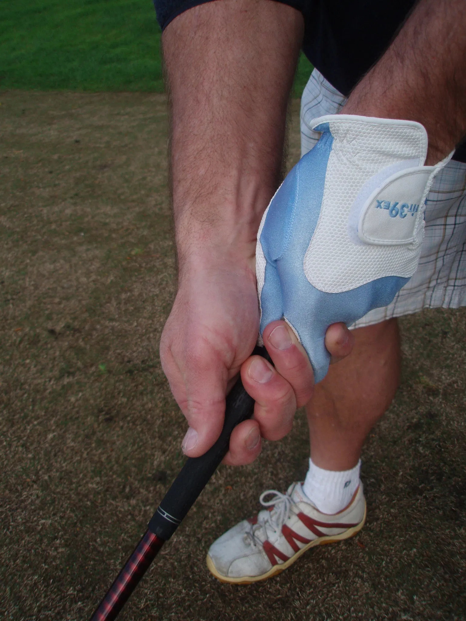FIT39 Golf Glove - Black Check/Black