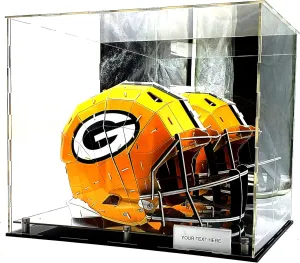 Football Basketball Helmet Sneakers Memorabilia Dustproof Acrylic Display Case Showcase Box UV Protection Mirror Riser