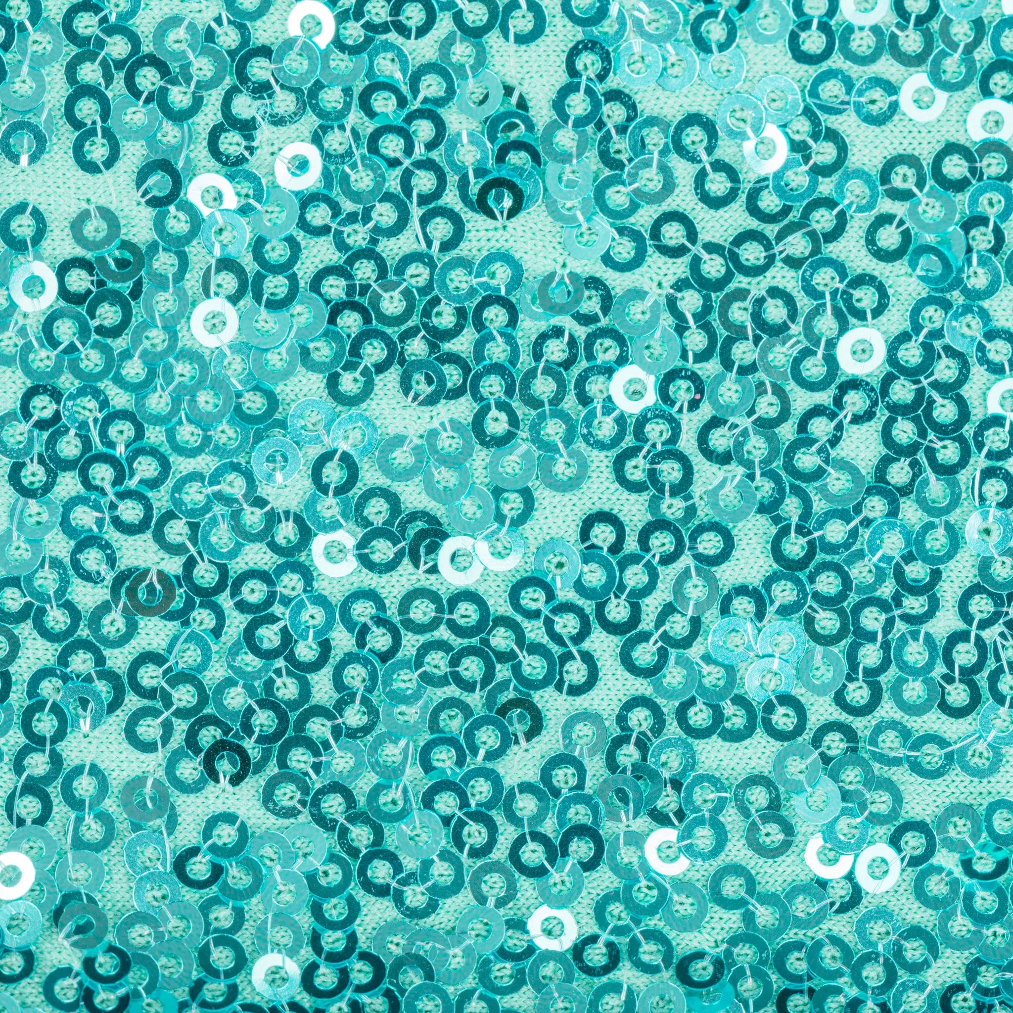 Glitz Sequin Spandex Chair Band - Light Turquoise