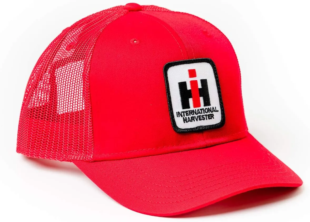 International Harvester IH Logo Hat, red mesh