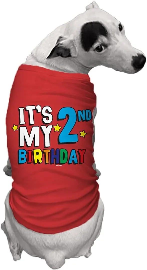 It's My 2nd Birthday - Second Dog Shirt (Red, 3X-Large)