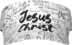 Jesus Sport Sun Visor Hat Fashion Empty Top Baseball Sun Cap Golf Tennis Visor for Women Men