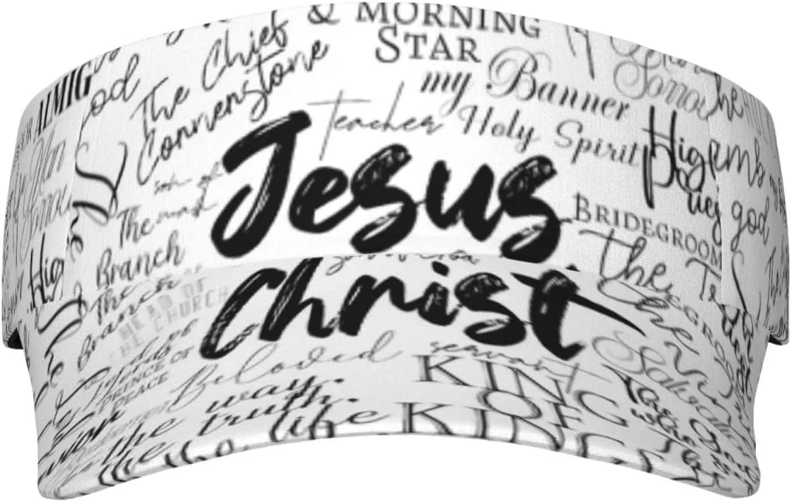 Jesus Sport Sun Visor Hat Fashion Empty Top Baseball Sun Cap Golf Tennis Visor for Women Men