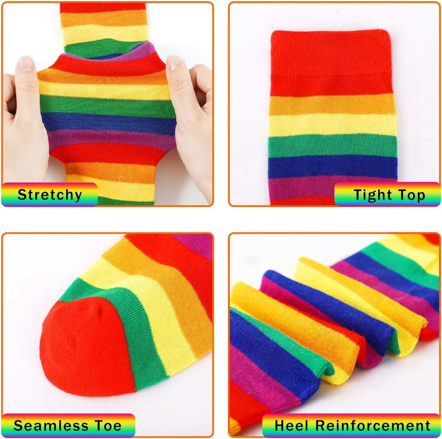 Junely Thigh High Socks for Women Over The Knee Stockings Extra Long Cosplay Costumes Accessories