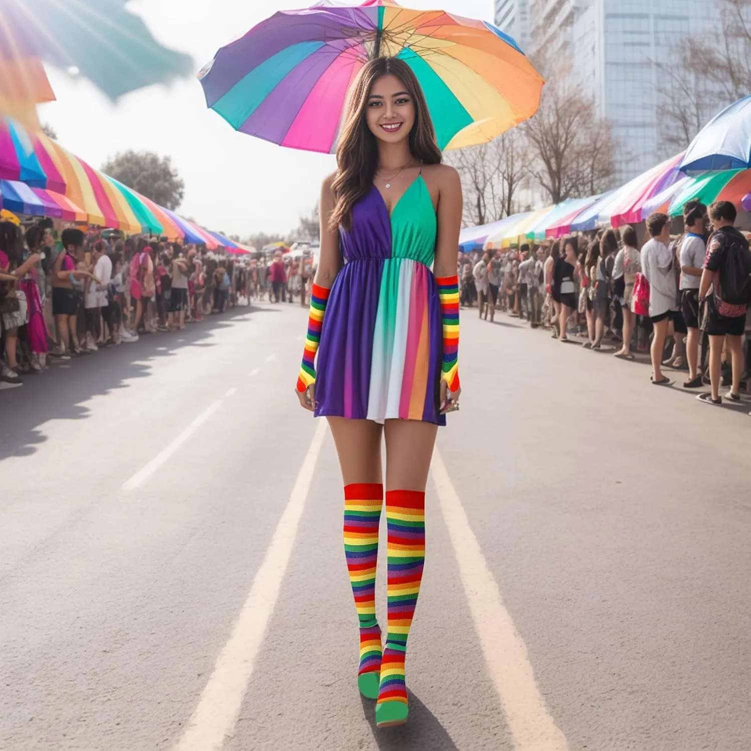 Junely Thigh High Socks for Women Over The Knee Stockings Extra Long Cosplay Costumes Accessories