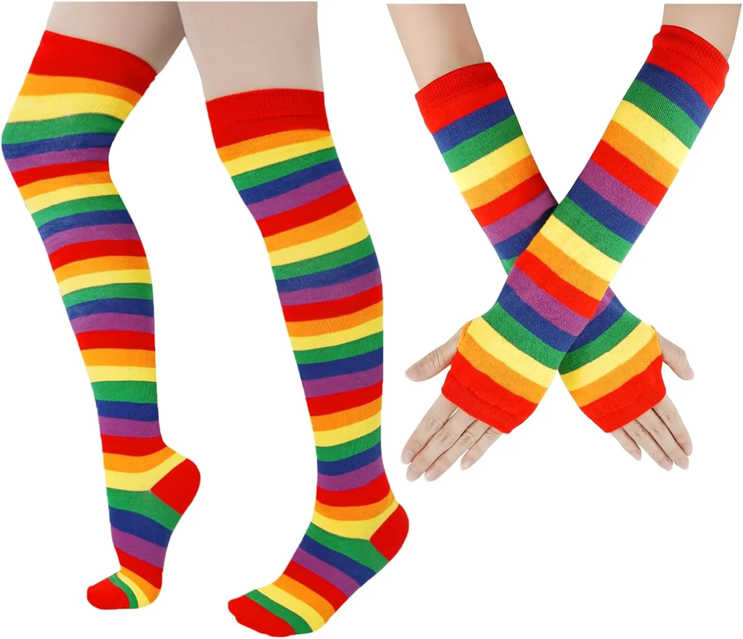 Junely Thigh High Socks for Women Over The Knee Stockings Extra Long Cosplay Costumes Accessories