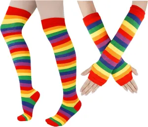 Junely Thigh High Socks for Women Over The Knee Stockings Extra Long Cosplay Costumes Accessories