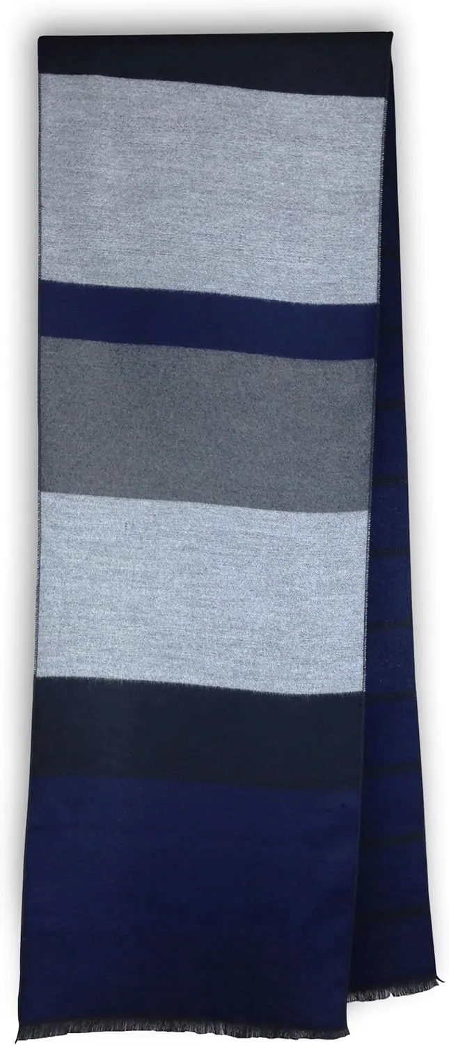 Livativ Bleu Nero Luxurious Winter Scarf Premium Cashmere Feel Unique Design Selection