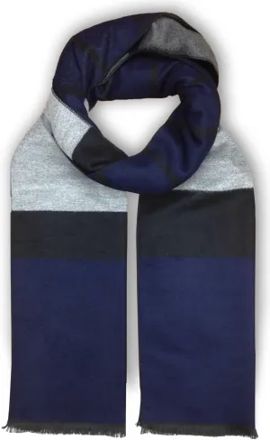 Livativ Bleu Nero Luxurious Winter Scarf Premium Cashmere Feel Unique Design Selection