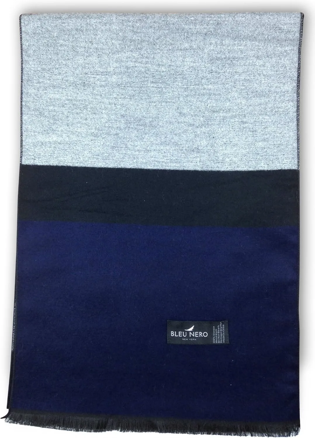 Livativ Bleu Nero Luxurious Winter Scarf Premium Cashmere Feel Unique Design Selection