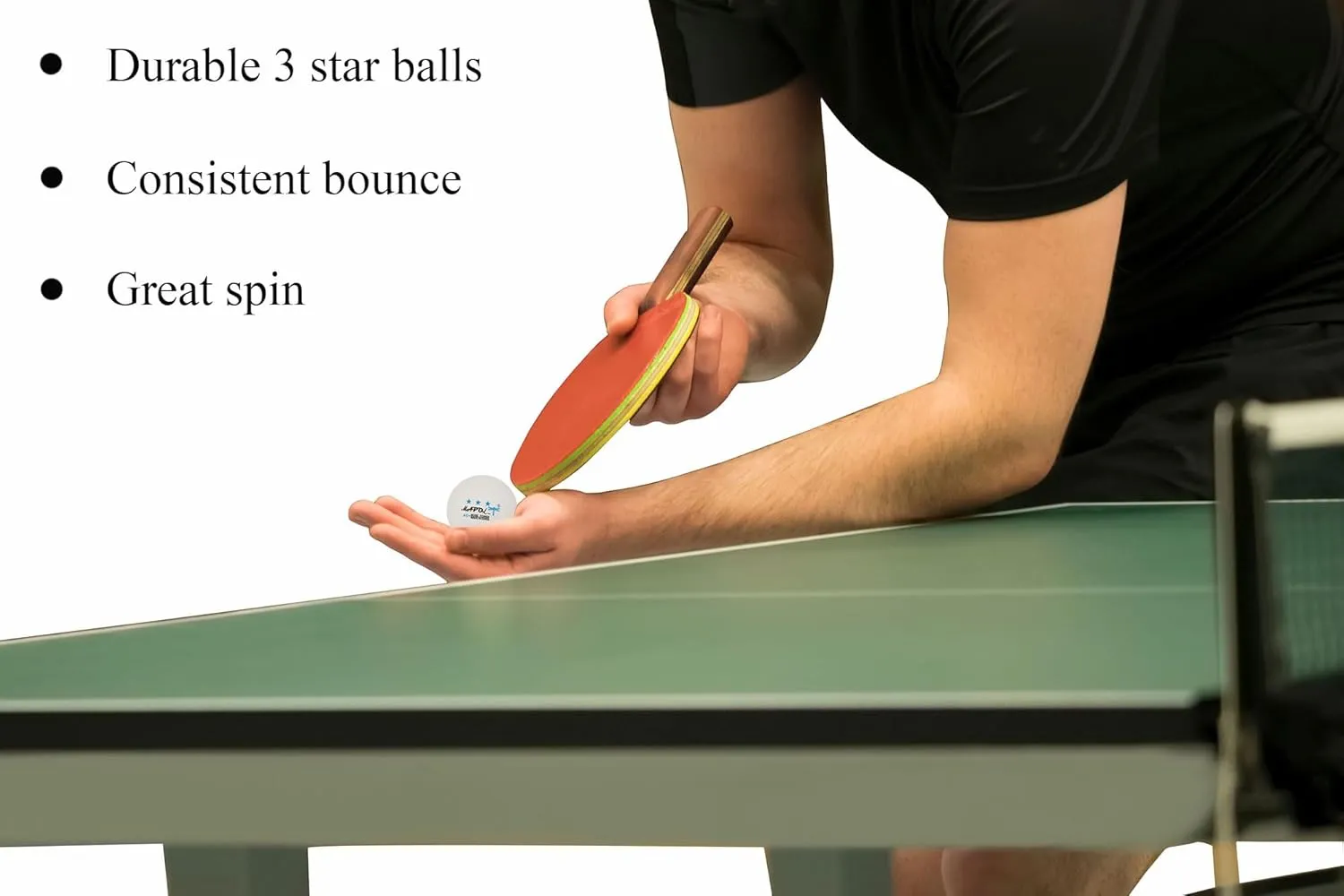 MAPOL 200 Count Table Tennis Balls, 3 Star Advanced Training Ball, Bulk Ping Pong Balls for Indoor & Outdoor Sports