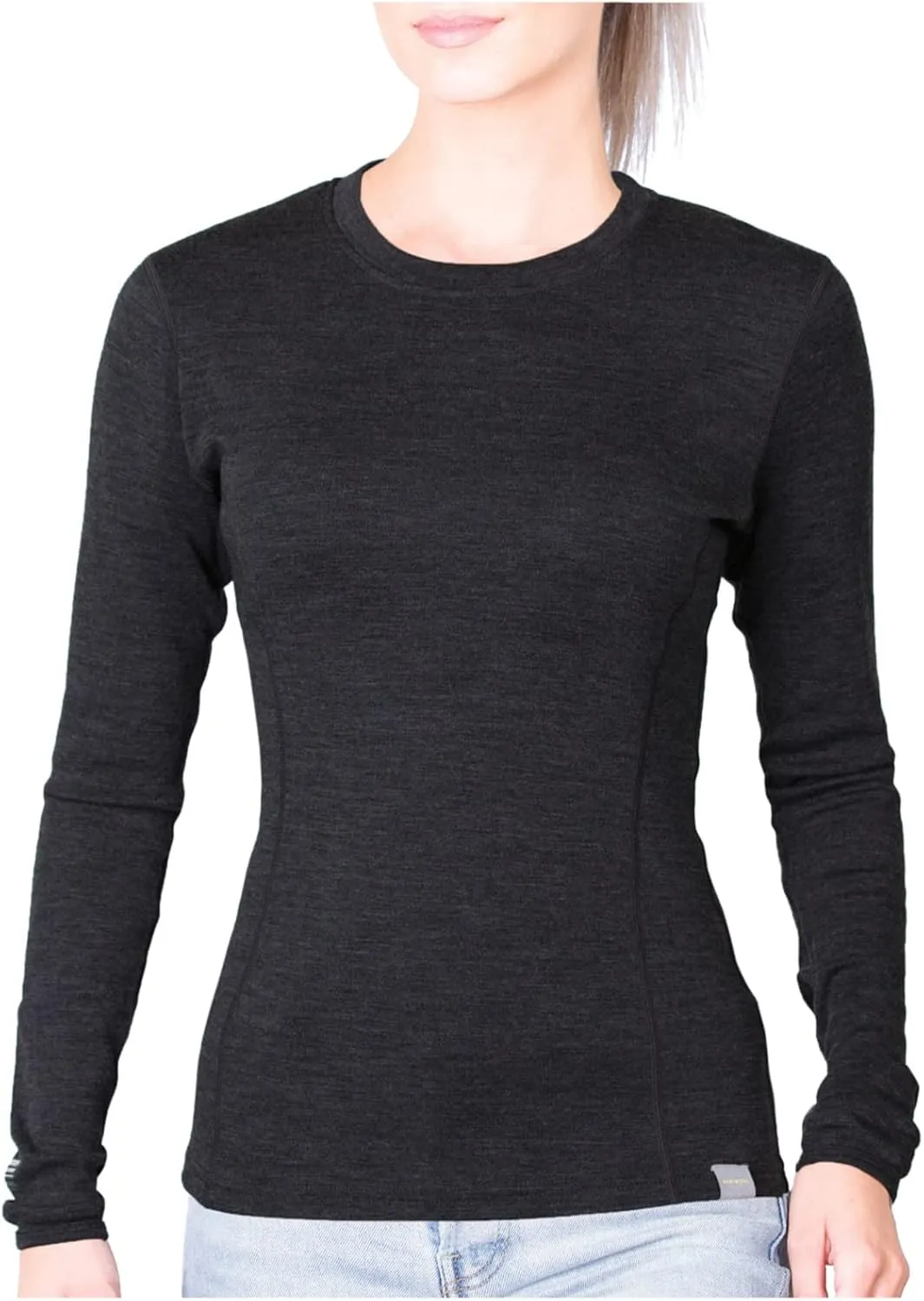 MERIWOOL Womens Base Layer 100% Merino Wool Midweight Long Sleeve Thermal Shirt
