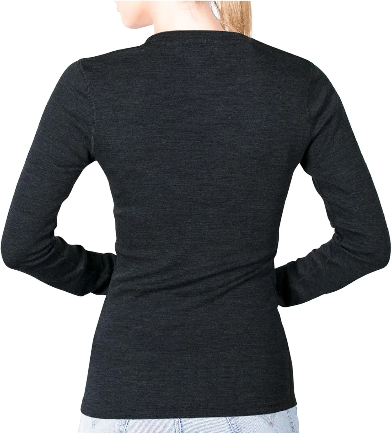 MERIWOOL Womens Base Layer 100% Merino Wool Midweight Long Sleeve Thermal Shirt