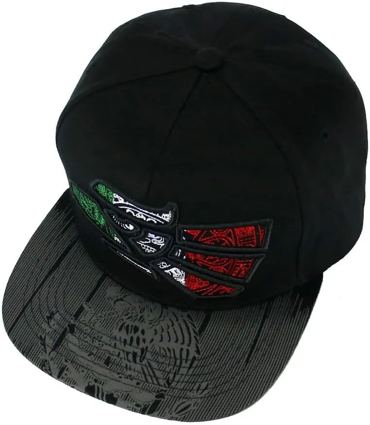 Mexico Mexican Hat Aztec Hecho En Mexico Eagle Aguila Embroidered Snapback Size Adjustable Flat Bill Baseball Cap