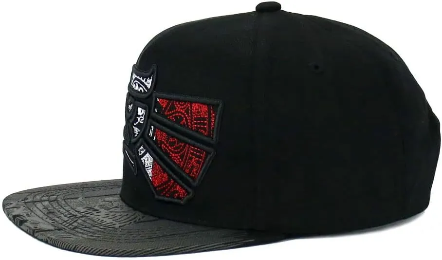Mexico Mexican Hat Aztec Hecho En Mexico Eagle Aguila Embroidered Snapback Size Adjustable Flat Bill Baseball Cap