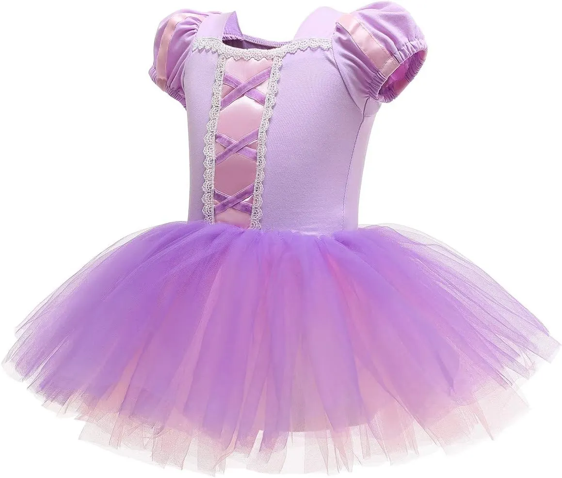 MYRISAM Princess Leotards for Girls Ballet Dance Tutu Skirted Ballerina Dress Birthday Fancy Party Halloween Costumes