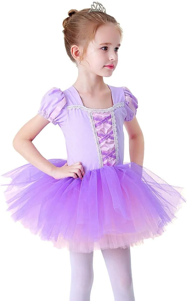 MYRISAM Princess Leotards for Girls Ballet Dance Tutu Skirted Ballerina Dress Birthday Fancy Party Halloween Costumes