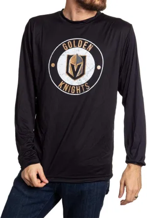 NHL Mens Loose Fit Performance Rashguard Wicking Long Sleeve Shirt