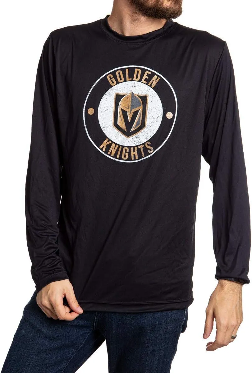 NHL Mens Loose Fit Performance Rashguard Wicking Long Sleeve Shirt