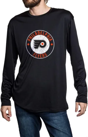 NHL Mens Loose Fit Performance Rashguard Wicking Long Sleeve Shirt