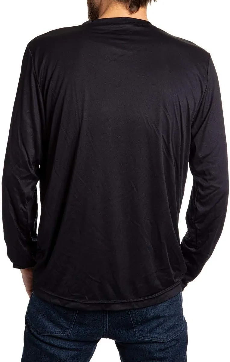 NHL Mens Loose Fit Performance Rashguard Wicking Long Sleeve Shirt