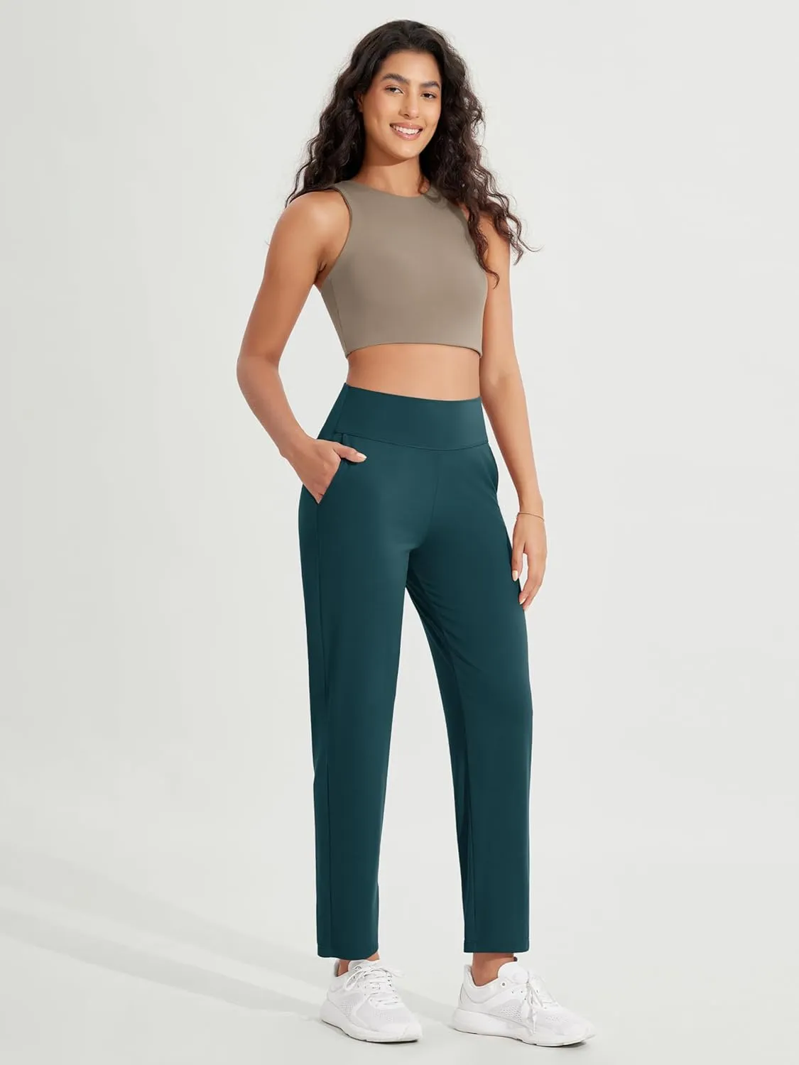 ODODOS Cloud Feeling Jogger Pants with Pockets for Women High Waist Sweatpants Casual Lounge Ankle Pants