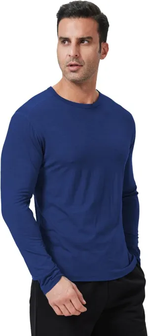 Outdoor Men's Merino Wool Quick-Drying Hiking Warm Long-Sleeved Underwear Sports ski Base top 180g