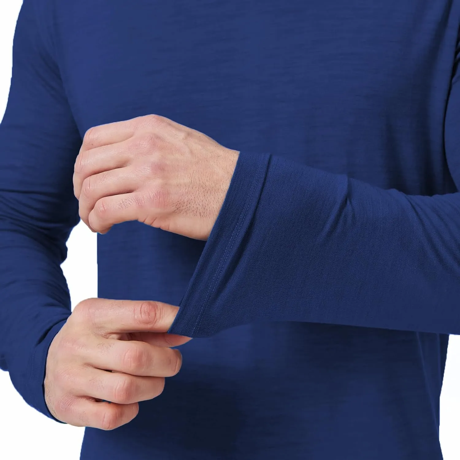 Outdoor Men's Merino Wool Quick-Drying Hiking Warm Long-Sleeved Underwear Sports ski Base top 180g