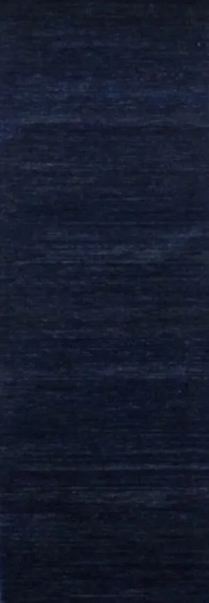 Pakistan Plain Blue Hand Knotted wool 2.6 x 10
