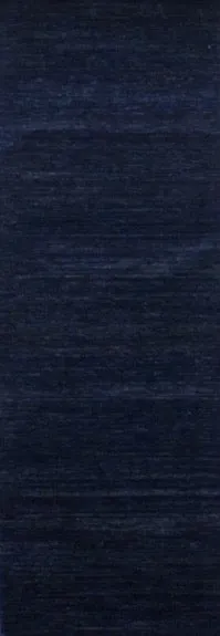 Pakistan Plain Blue Hand Knotted wool 2.6 x 10