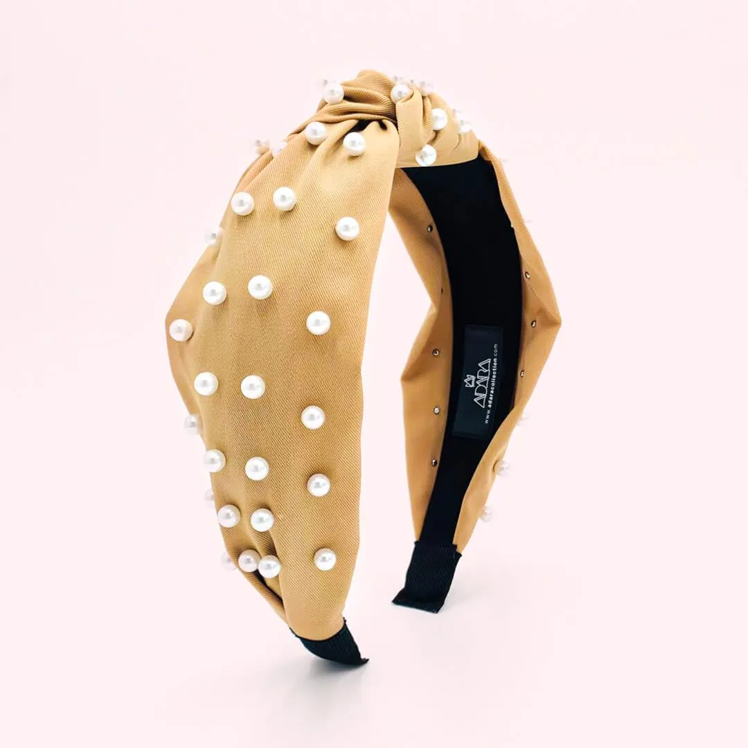 Pearls Knotted Headbands for Women | Tiamat Model