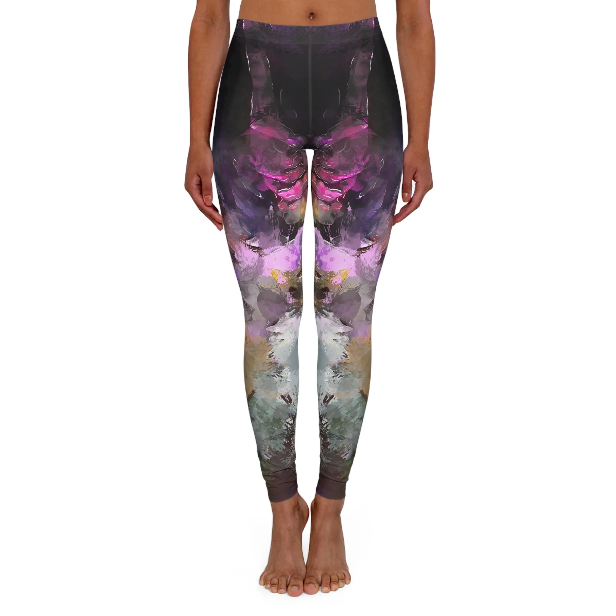 Purple Painting - Inovax Women's Spandex Leggings