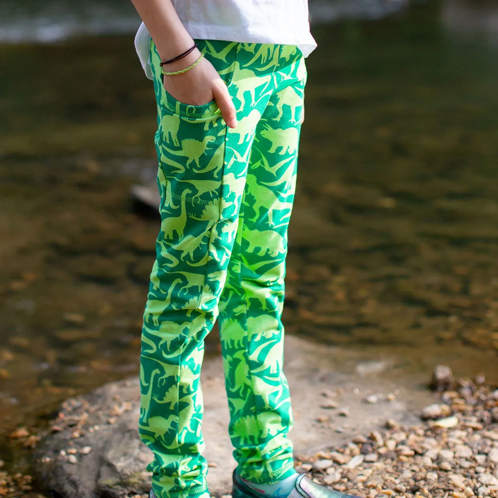 "Land Before Lime" Dinosaurs Leggings With Pockets