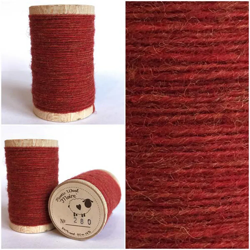 RED FOX Hand Dyed Wool Bundle for Primitive Rug Hooking and Wool Applique
