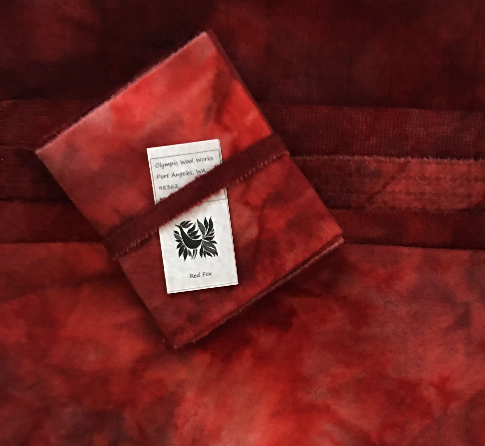RED FOX Hand Dyed Wool Bundle for Primitive Rug Hooking and Wool Applique